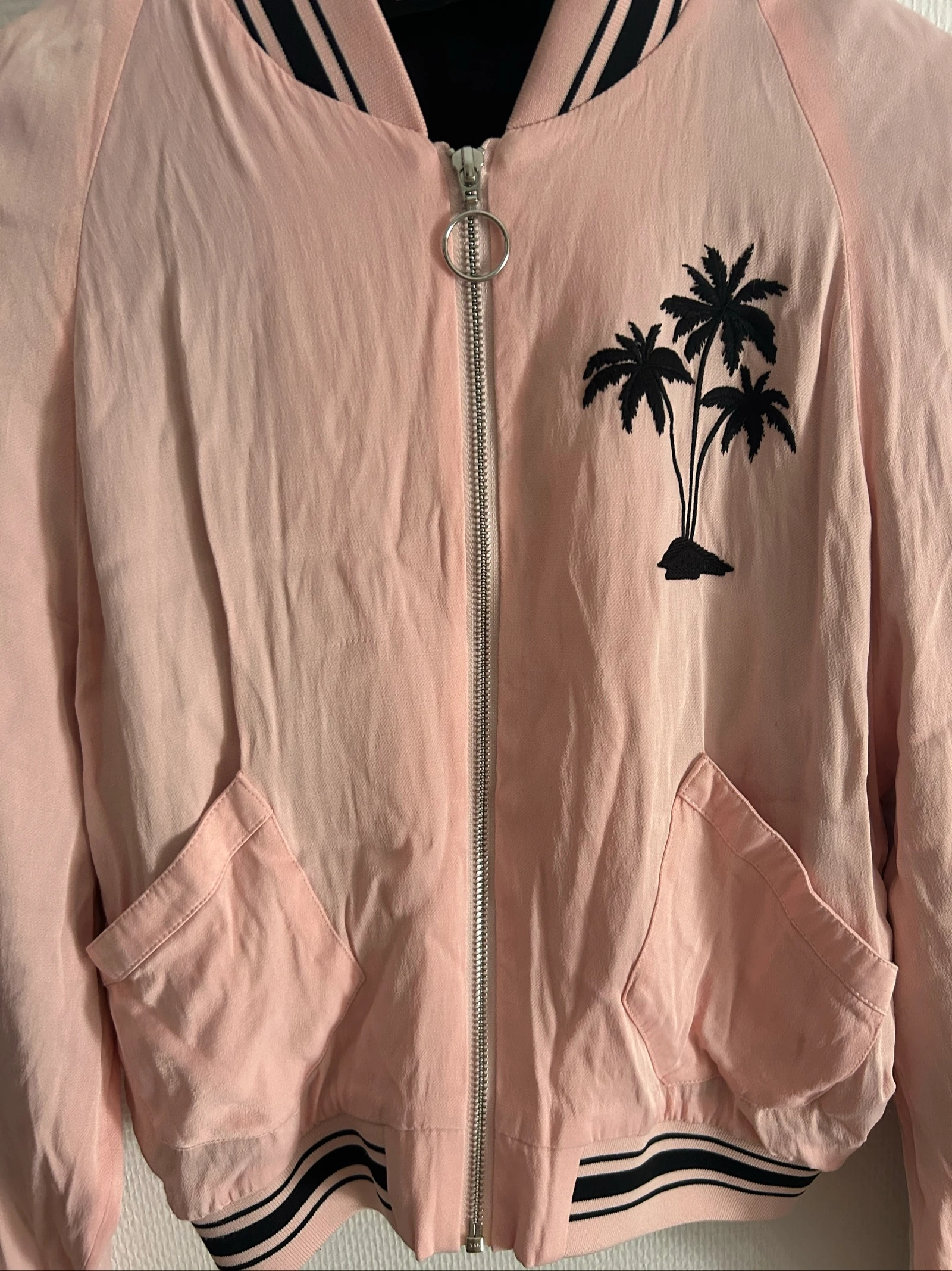 Chaqueta Bomber rosa bordada "Hollywood" – The Kooples Sport – photo 3